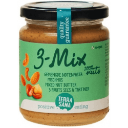 TERRASANA Krem orzechowy Mix 3 orzechy BIO 250g TERRASANA Krem orzechowy Mix 3 orzechy BIO 250g